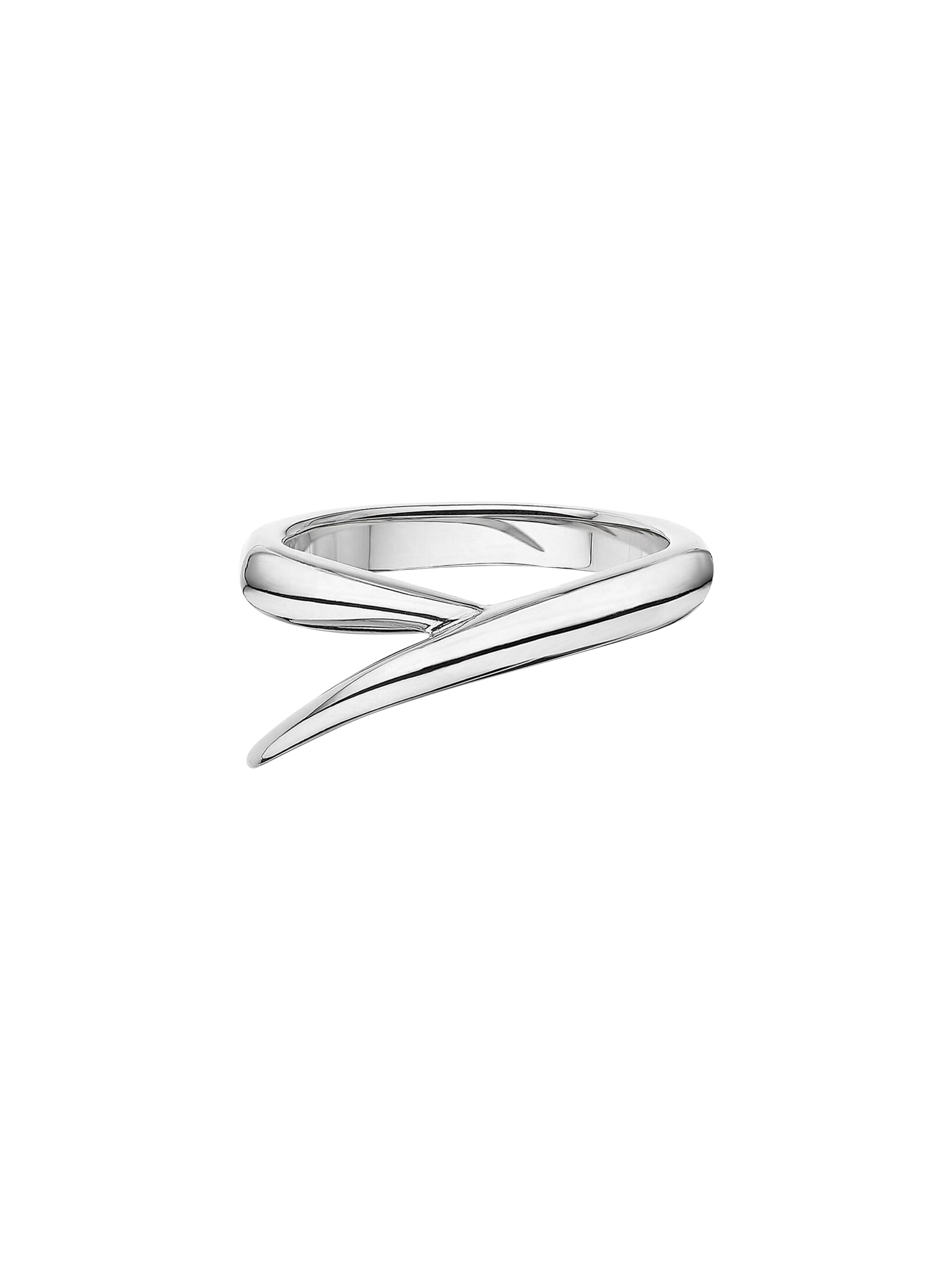 Interlocking single ring - 18ct white gold